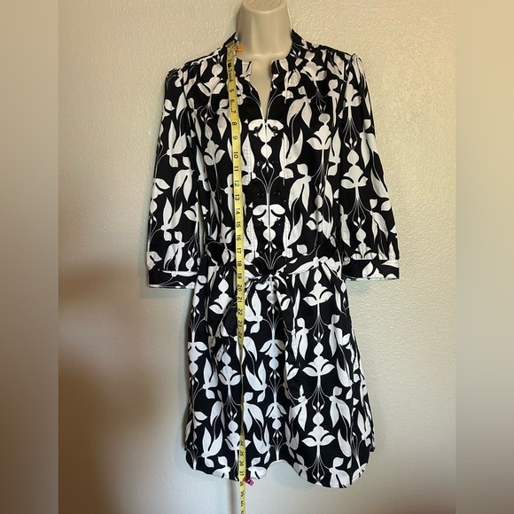 Etcetera Black and White 3/4 Sleeve Dress - Picture 6 of 8